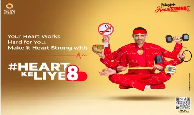 Sun Pharma’s ‘Heart ke Liye 8 – Making India Heart Strong’ campaign urges Indians to prioritise heart health through Daily actions Sun Pharma’s ‘Heart ke Liye 8 – Making India Heart Strong’ campaign urges Indians to prioritise heart health through Daily actions