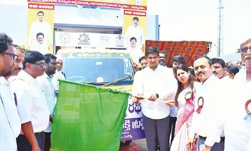 Entrepreneurship awareness vehicle flagged off