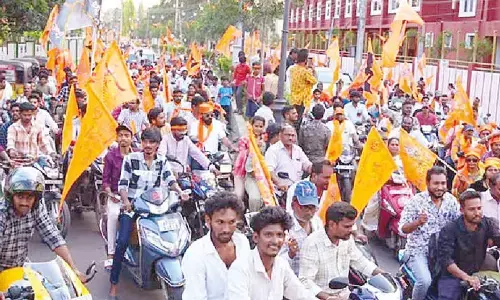 Devotees take out bike rally