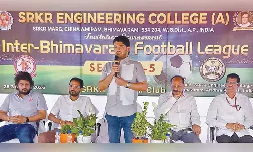 SRKR Engg College hosts Inter-Bhimavaram football league