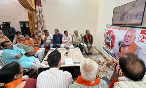 Delhi BJP chief Sachdeva leads party workers in tuning into Mann Ki Baat at 8,250 booths