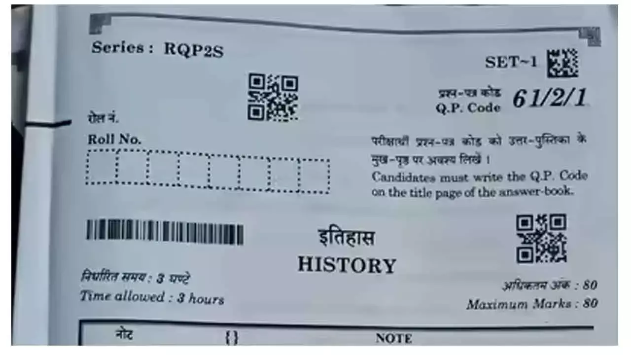 CBSE Class 12 History Exam 2026 paper Analysis