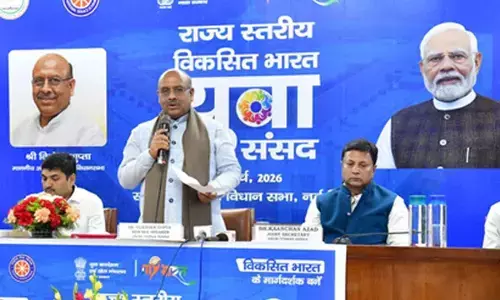 Delhi Speaker Vijender Gupta greets 3 winners of state-level ‘Viksit Bharat’ Youth Parliament 2026 Delhi Speaker Vijender Gupta greets 3 winners of state-level ‘Viksit Bharat’ Youth Parliament 2026