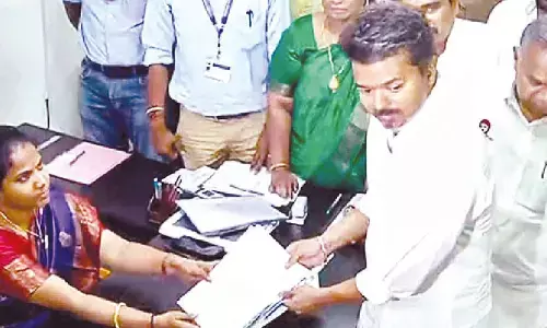 Vijay files nomination from Perambur