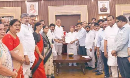 BRS leaders meet Governor, seek HC probe into illegal mining BRS leaders meet Governor, seek HC probe into illegal mining