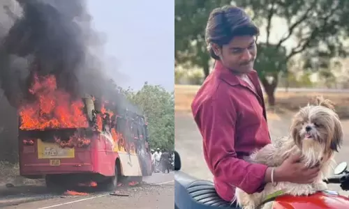 Youth dies after ramming bike into bus near Sindagi toll gate, suspected suicide over breakup Youth dies after ramming bike into bus near Sindagi toll gate, suspected suicide over breakup