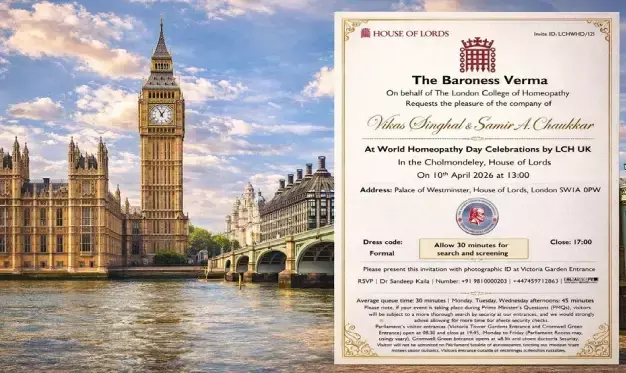 Indian Homeopath Dr. Vikas Singhal and Dr. Samir A. Chaukkar Invited to British Parliament on World Homeopathy Day 2026