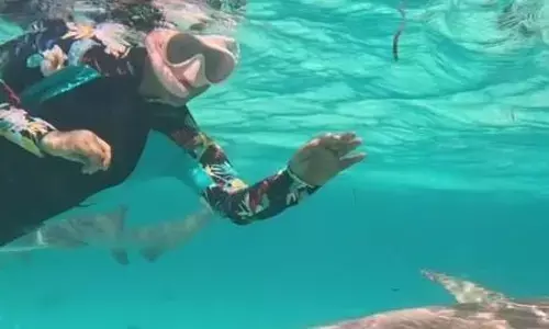 Hina Khan swims with sharks during Maldives holiday, shares thrilling underwater moments