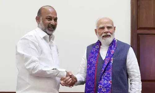 Bandi Sanjay calls on PM Modi in New Delhi; lauds BJP’s Karimnagar civic victory