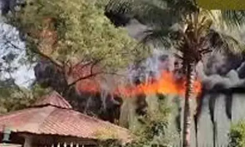 Fire Engulfs at a Warehouse in Shivrampally in Rajendranagar