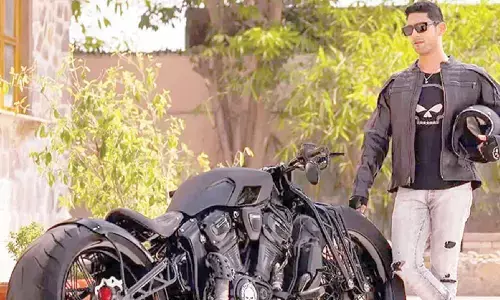 Prateik Smita Patil reveals customised bike ‘Kaal’