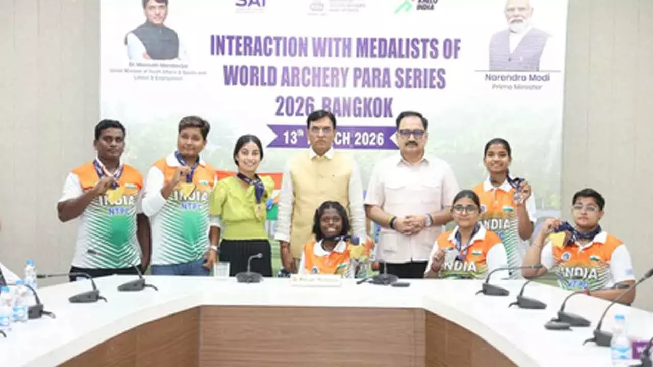 Union Sports Minister felicitates Indian contingent for stellar performance at Bangkok 2026 World Archery Para Series