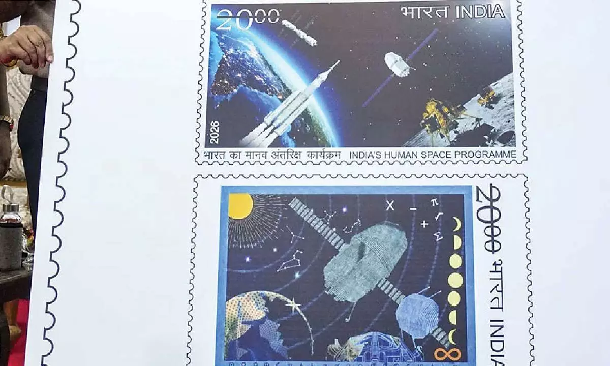 India Post issues commemorative stamps on human space programme India Post issues commemorative stamps on human space programme