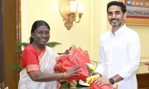 Andhra minister Lokesh meets President Murmu, thanks her for approving Amaravati Bill Andhra minister Lokesh meets President Murmu, thanks her for approving Amaravati Bill