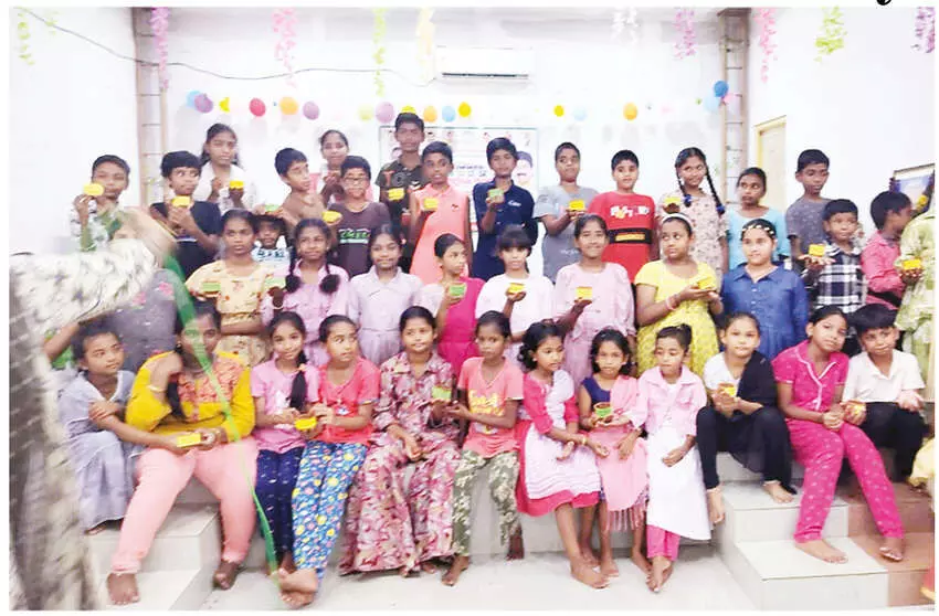 Children participate in environmental activity