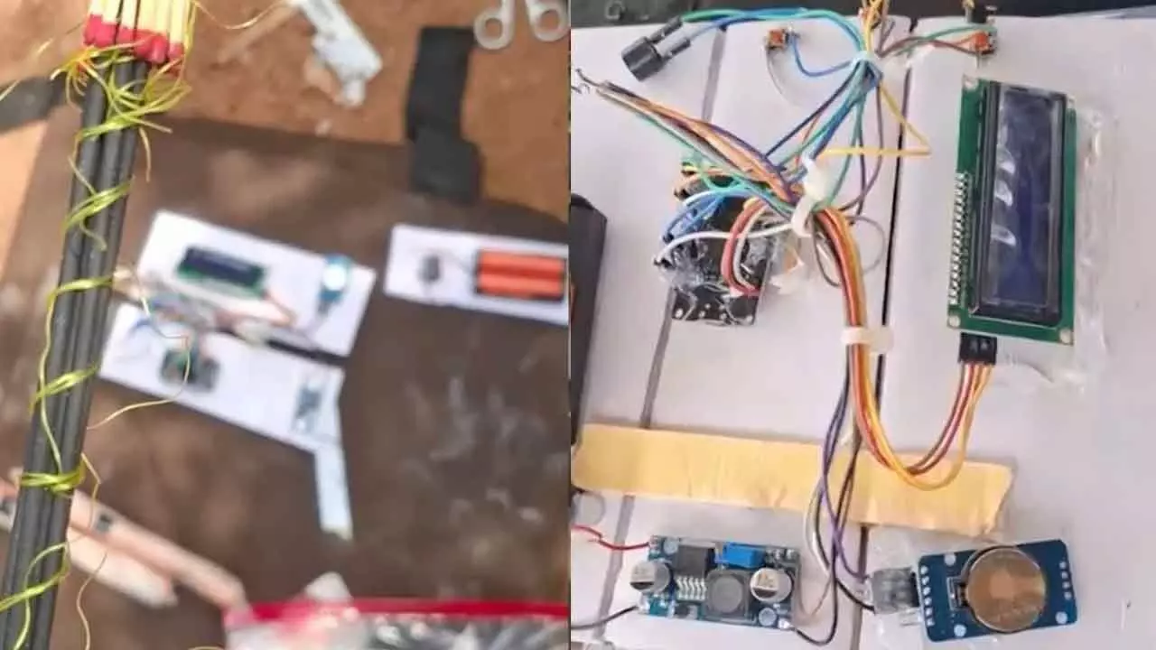 Timer and circuit board found along PM  travel route to AOL Ashram