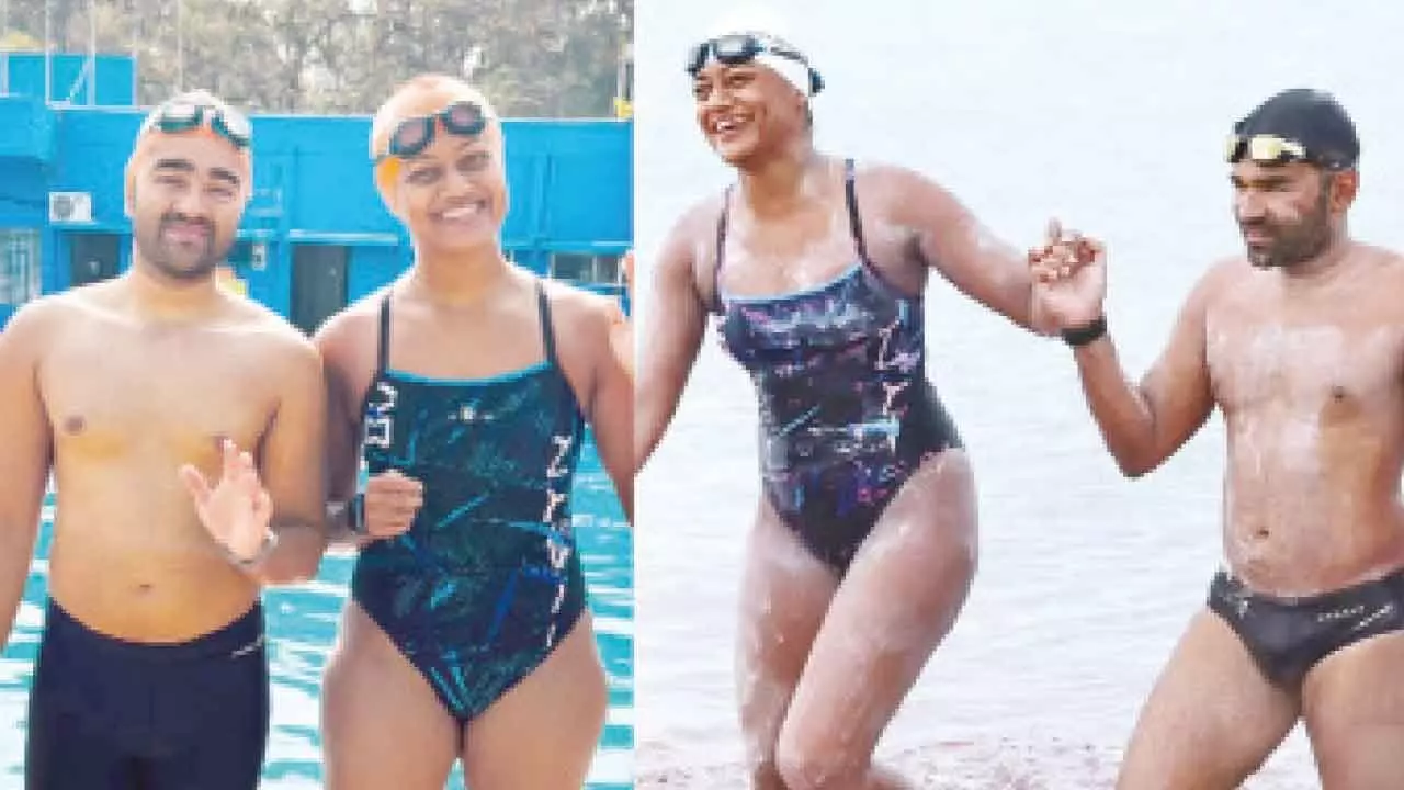 Techie duo swims 32-km route from Lanka to India