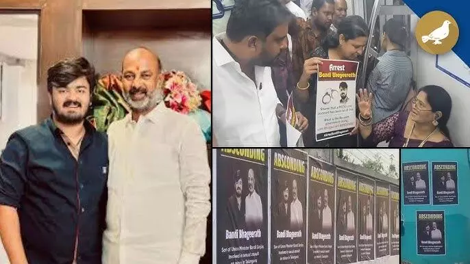 Bandi Sanjay Son Missing Posters Go Viral in Hyderabad