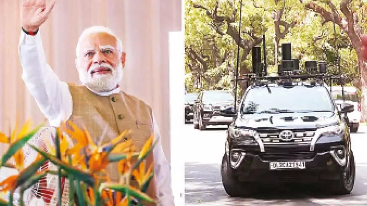 Modi trims convoy, pushes EV use