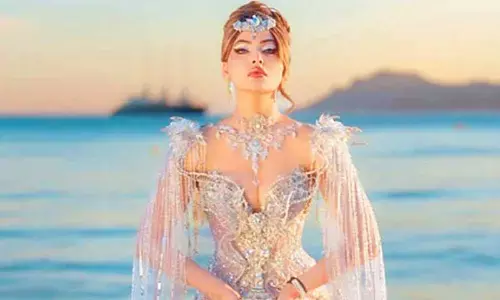 Urvashi Rautela turns heads at Cannes 2026 in dazzling silver glam look