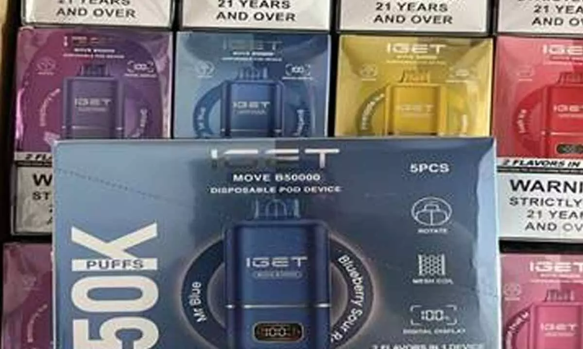 DRI busts vape smuggling racket, seizes Rs 120 crore worth e-cigarettes imported from China DRI busts vape smuggling racket, seizes Rs 120 crore worth e-cigarettes imported from China