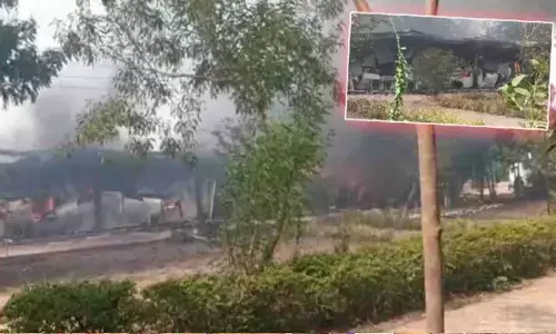 Fire breaks out in Jayashankar Bhupalpalli district