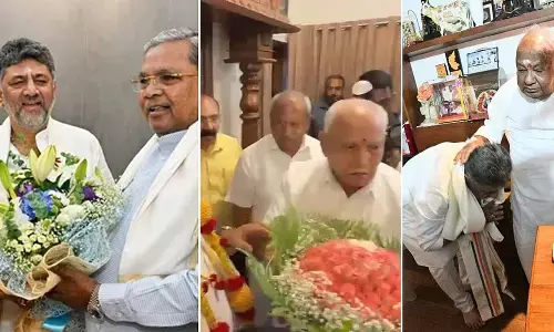 Ahead of swearing-in, D.K. Shivakumar reaches out to Siddaramaiah, Yediyurappa and Deve Gowda