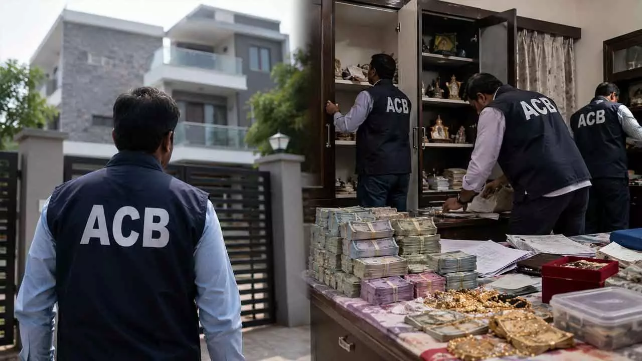 ACB raids on R&B ENC in Hyderabad