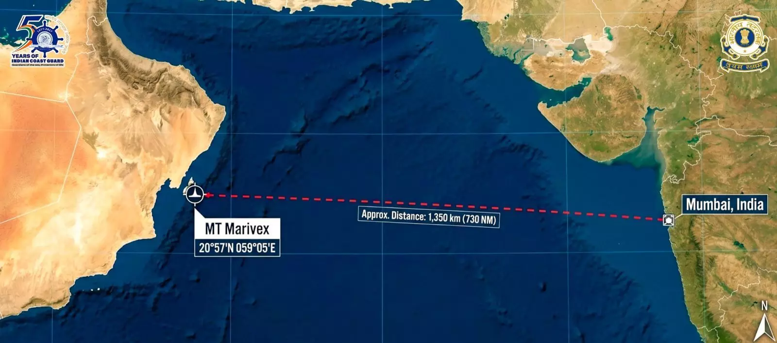 24 Indian Crew Members Safely Rescued After Missile Attack on Tanker Off Oman Coast