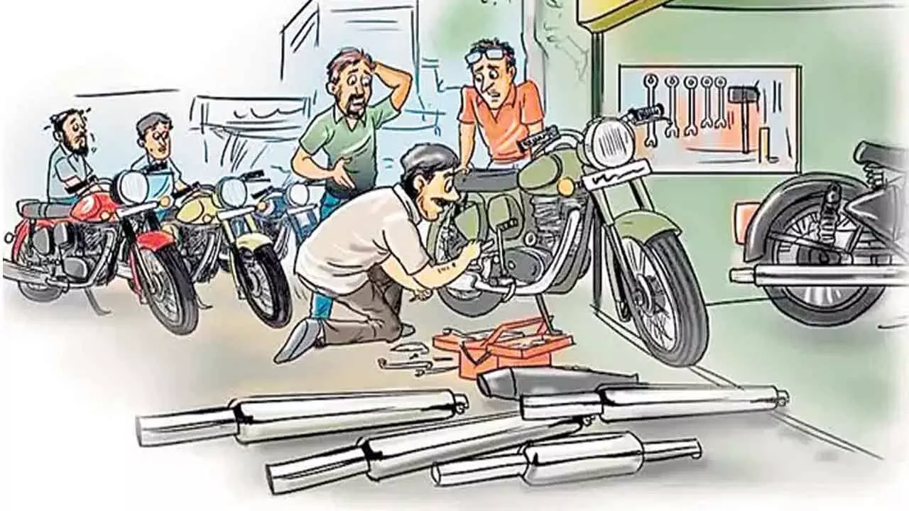 318 cases booked in crackdown on modified silencers 318 cases booked in crackdown on modified silencers