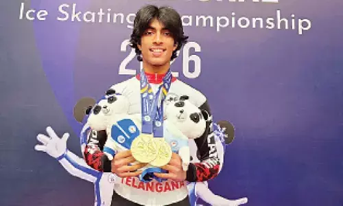 Pranav bags triple gold at National Ice Skating C’ship