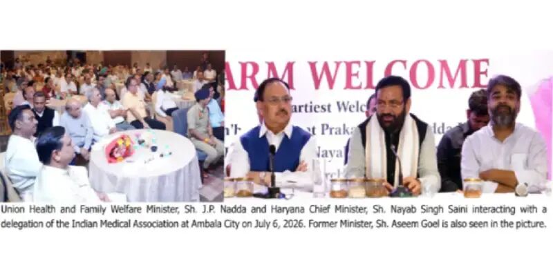 Union Health Minister J.P. Nadda, Haryana CM Nayab Singh Saini attend IMA event