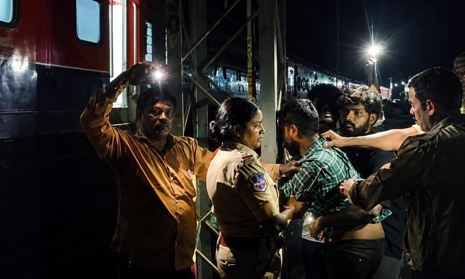 Police Save Youth Attempting Suicide on Railway Track in Mahabubabad