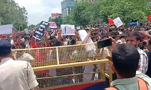 AISA protest in Patna turns violent; police use tear gas, water cannons