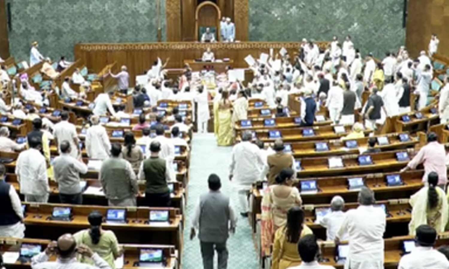 Lok Sabha adjourned 2-minute after reconvening amid Oppn's NEET uproar