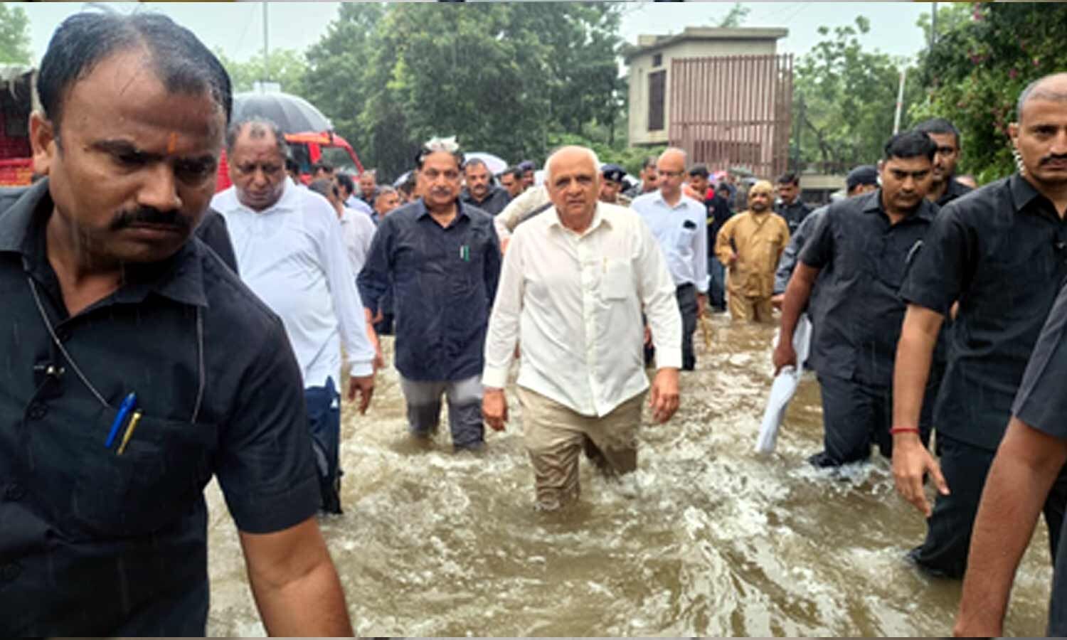 Gujarat CM visits flood-hit Ahmedabad, orders faster relief operations