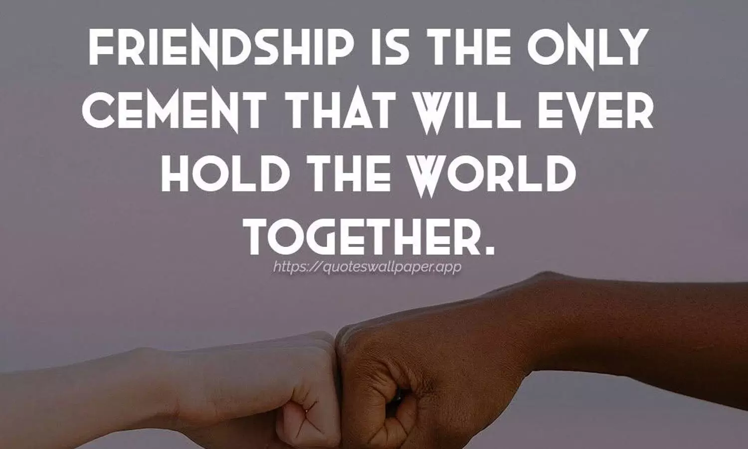 The bedrock of any friendship is commitment The bedrock of any friendship is commitment