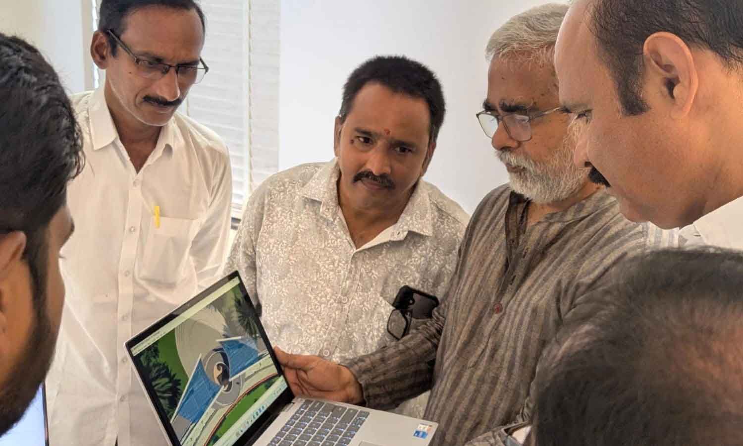 Minister K Partha Sarathy unveils Press Club Amaravati logo