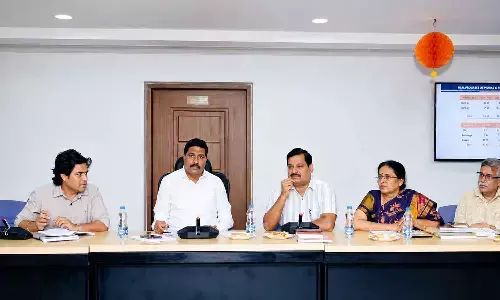 Minister BC Janardhan Reddy addressing a review meeting in Vijayawada on Wednesday