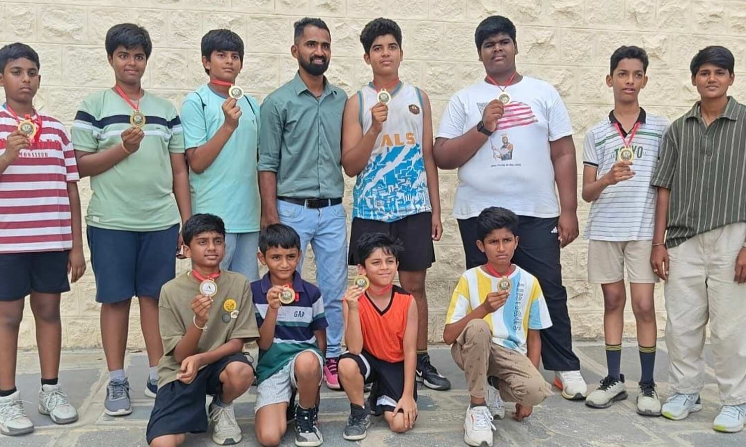 Ananthalakshmi school students shine in mandal basketball tourney