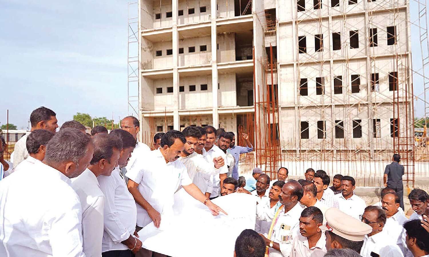 Jupally inspects Young India School works at Jetprole