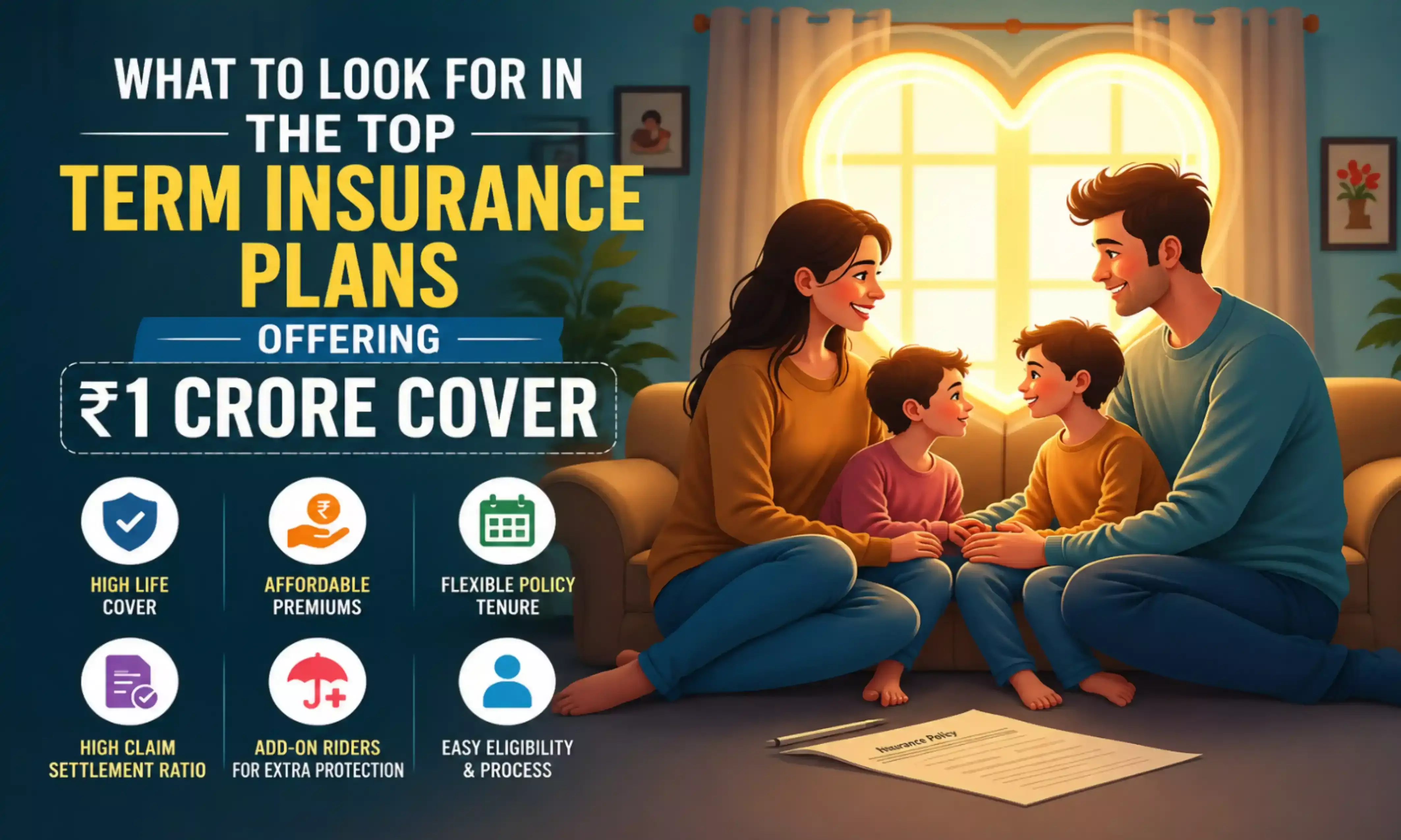 What to Look for in the Top Term Insurance Plans Offering Rs 1 Crore Cover