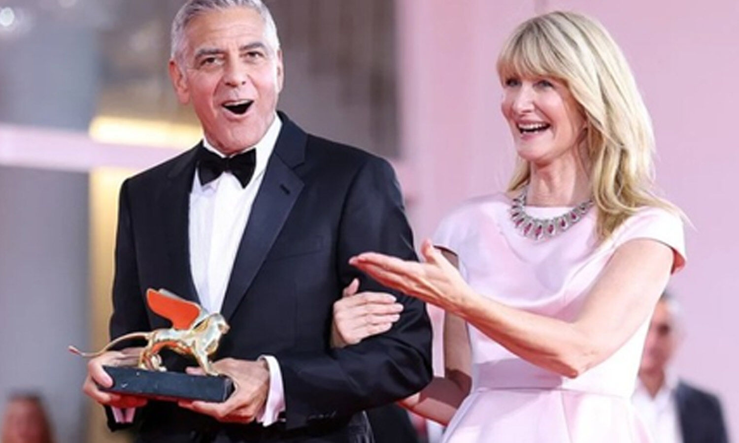 Laura Dern Honors George Clooney With Venice Golden Lion