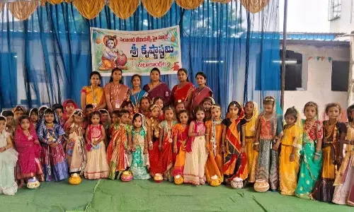 Krishna Janmashtami celebrations enthrall students at school Krishna Janmashtami celebrations enthrall students at school