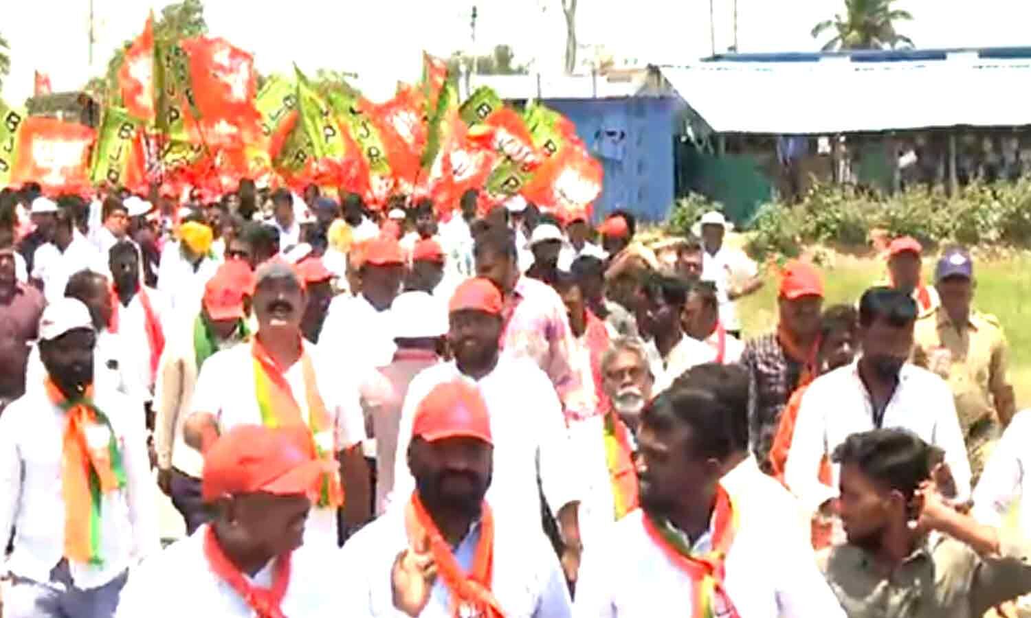 BJP’s Ballari Chalo Padayatra Highlights Alleged Welfare Payment Failures