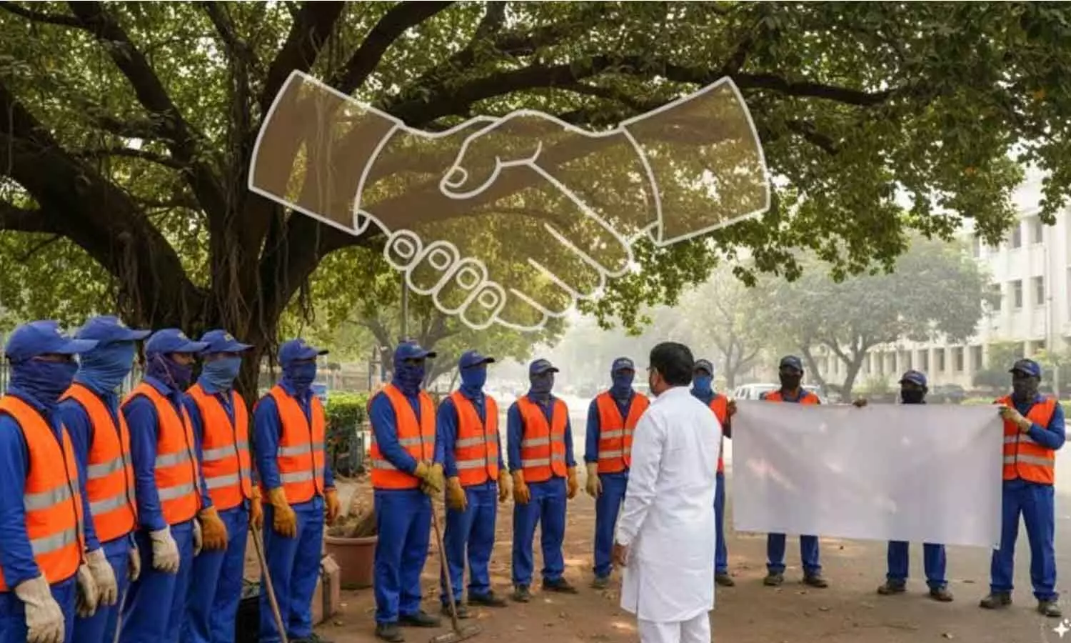 Sanitary workers pause 16-day strike till Oct 3 Sanitary workers pause 16-day strike till Oct 3