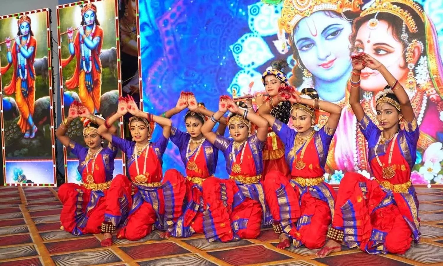 A group of girls performing a cultural programme as part of the ‘Sri Krishna Janmashtami’ celebrations organised by ISKCON in Visakhapatnam on Friday A group of girls performing a cultural programme as part of the ‘Sri Krishna Janmashtami’ celebrations organised by ISKCON in Visakhapatnam on Friday