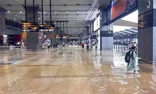 Delhi airport flooded after rain, many flights diverted