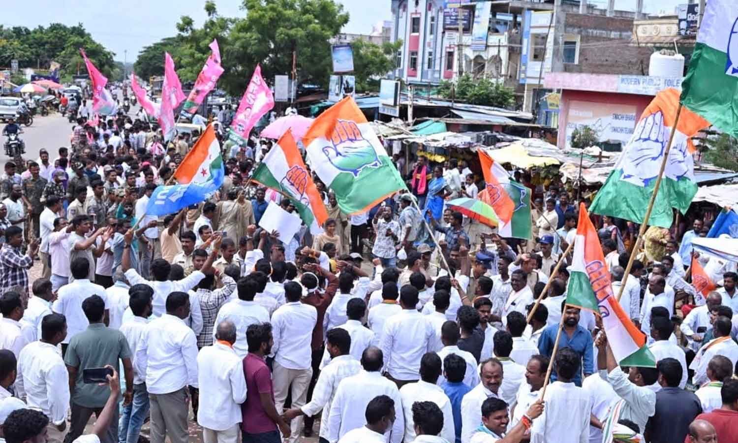 Bhupalpally Political Tension Escalates Over Rival Congress, BRS Programmes
