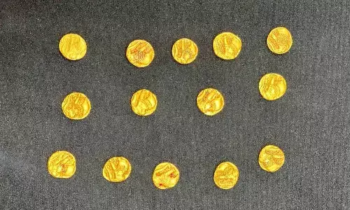 14 ancient gold coins found during rural employment work